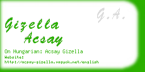 gizella acsay business card